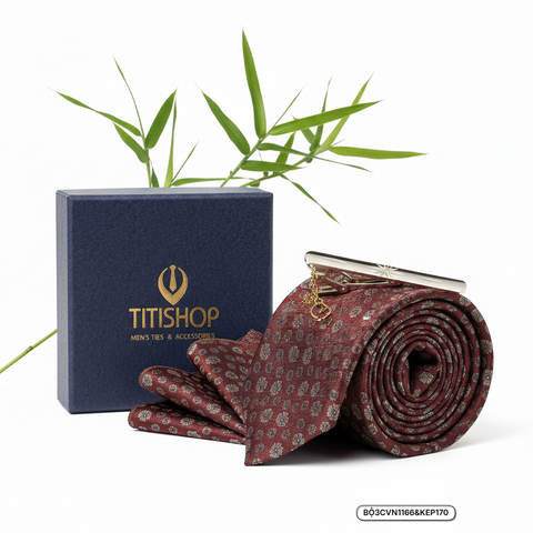 Bộ 3 Món Cavat Khăn & Kẹp Cavat - 003
