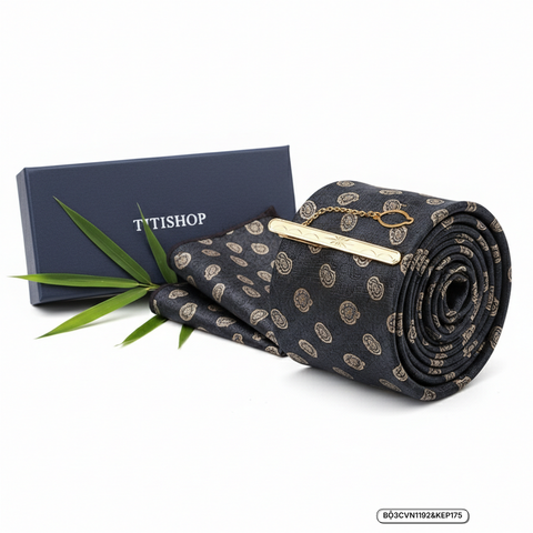 Bộ 3 Món Cavat Khăn & Kẹp Cavat - 009
