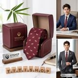 Bộ 2 Món Hộp Da & Cavat TITISHOP ( Tặng Sang ) - 079