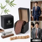 Bộ 2 Món Hộp Da & Cavat TITISHOP ( Tặng Sang ) - 081