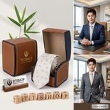 Bộ 2 Món Hộp Da & Cavat TITISHOP ( Tặng Sang ) - 082