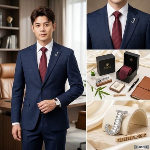 Bộ Hộp Cavat & Trâm Cài Áo TITISHOP - 144