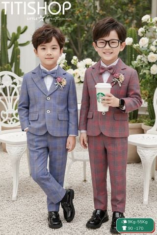 BỘ VEST BÉ TRAI, VEST ANH EM TITISHOP ( KT ) 09-55kg