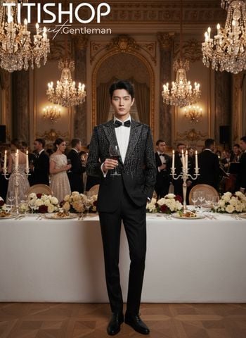Suit TUXEDO Đính Hột Thủ Công Luxury