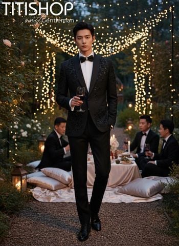 Suit TUXEDO Đính Hột Thủ Công Luxury