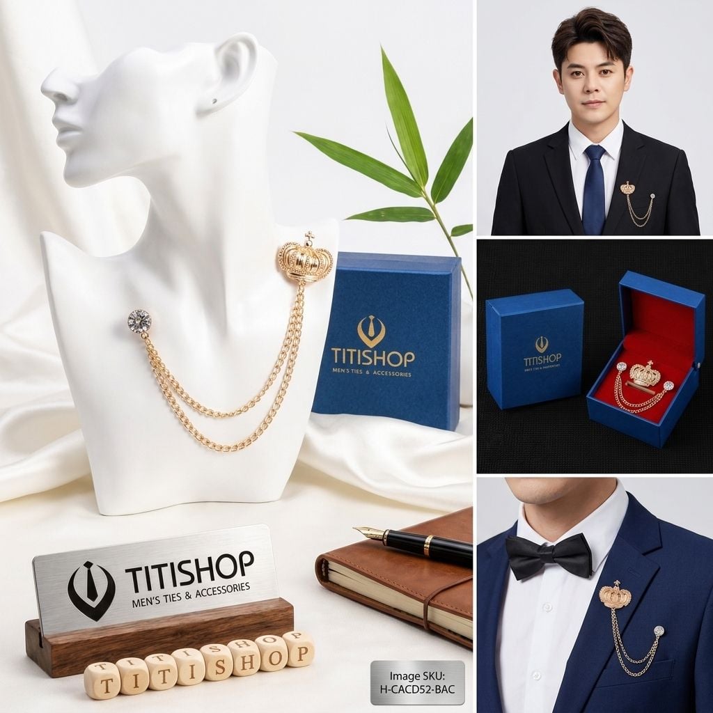 Cài Áo Vest Nam Dây TITISHOP - 010