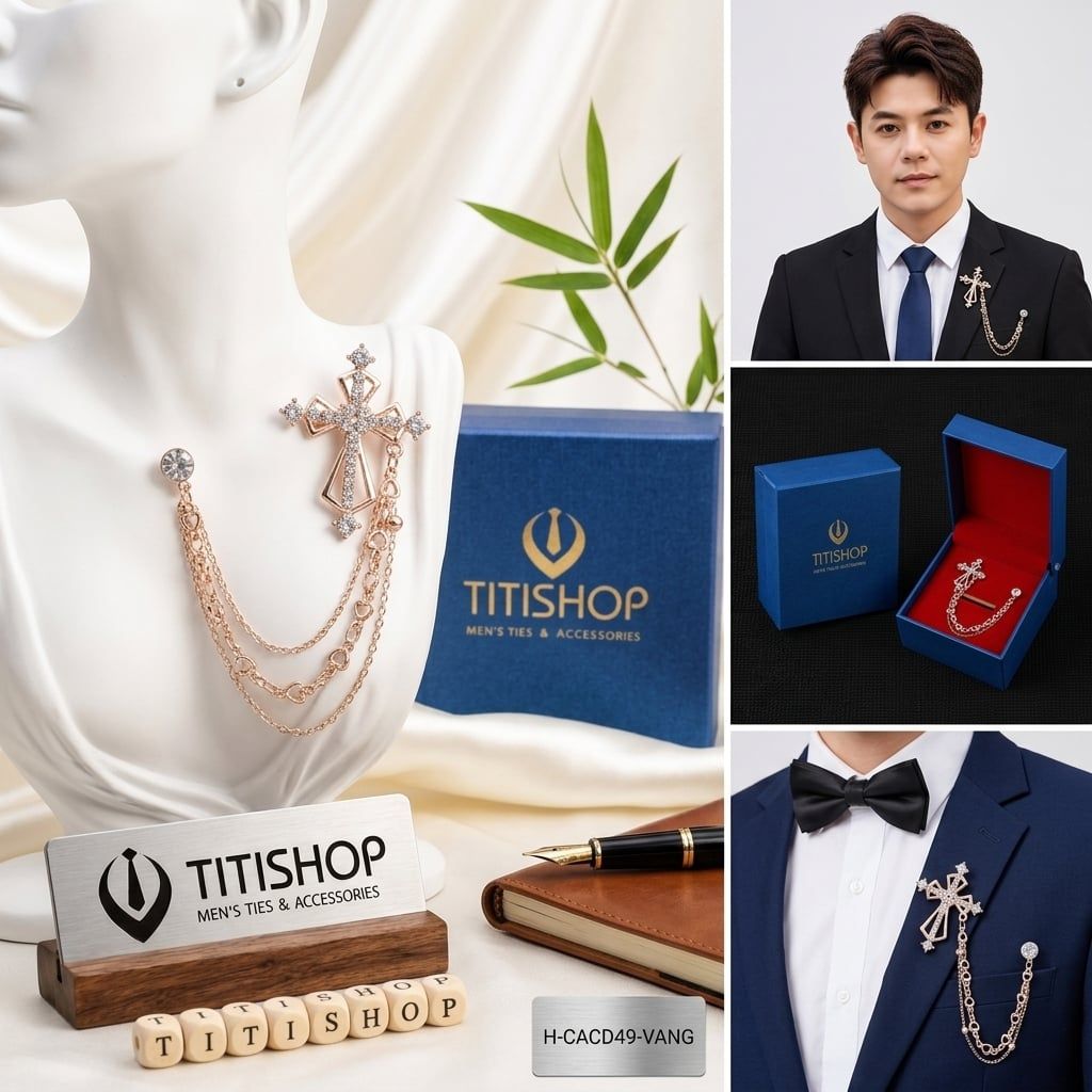 Cài Áo Vest Nam Dây TITISHOP - 014