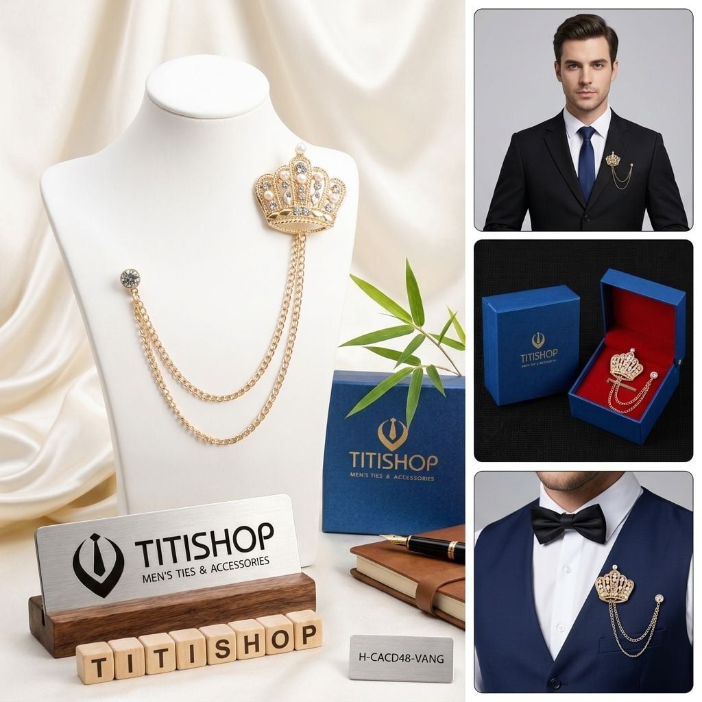 Cài Áo Vest Nam Dây TITISHOP - 017