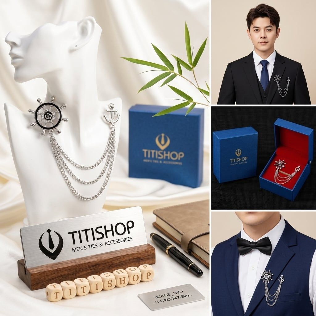 Cài Áo Vest Nam Dây TITISHOP - 019