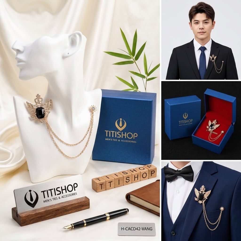 Cài Áo Vest Nam Dây TITISHOP - 025