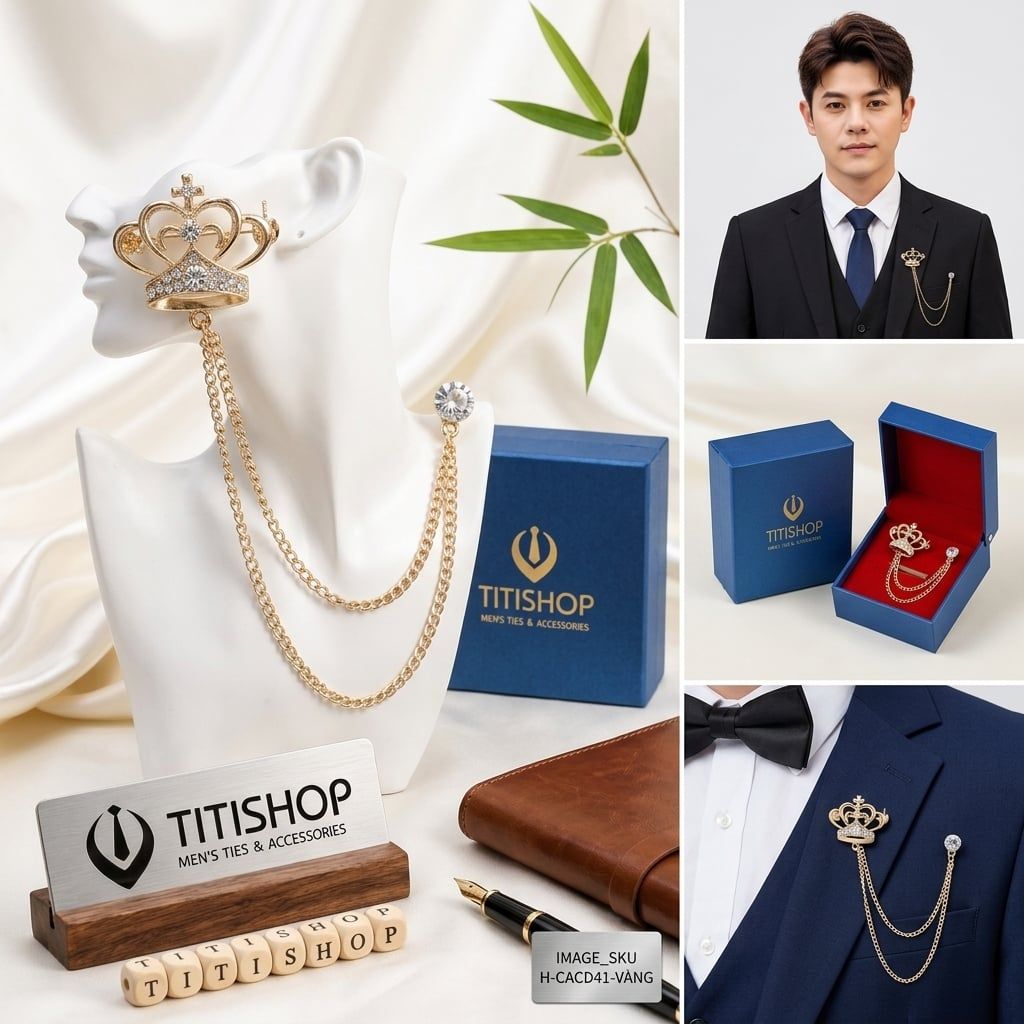 Cài Áo Vest Nam Dây TITISHOP - 027