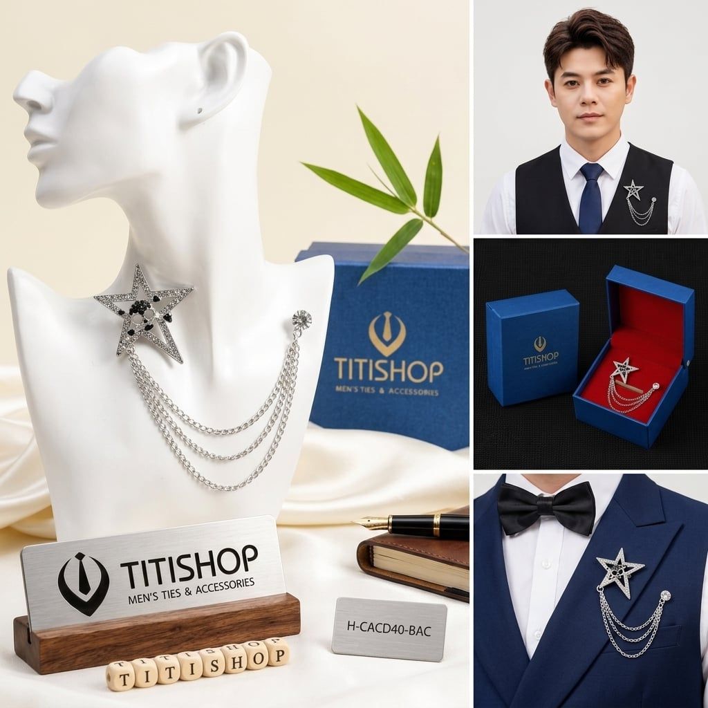 Cài Áo Vest Nam Dây TITISHOP - 029