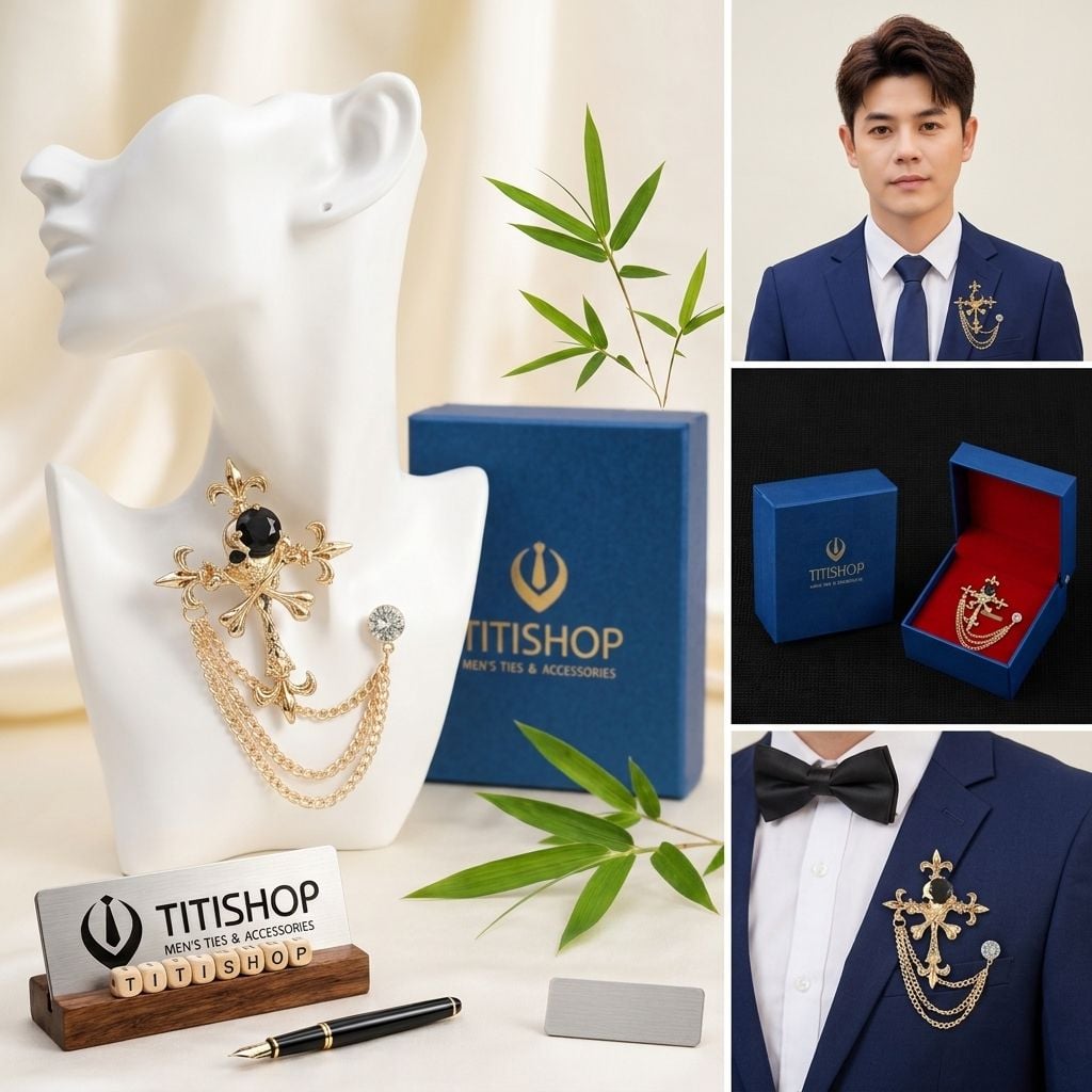 Cài Áo Vest Nam Dây TITISHOP - 037