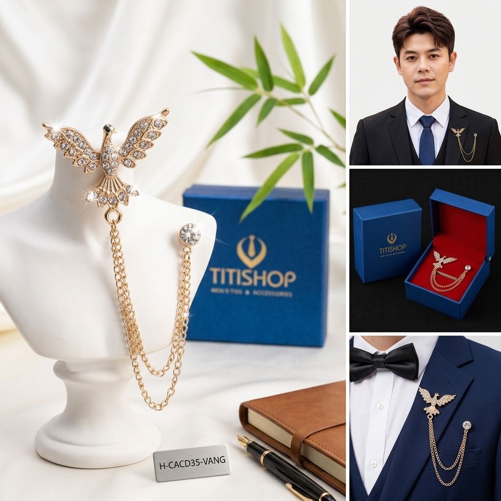 Cài Áo Vest Nam Dây TITISHOP - 039
