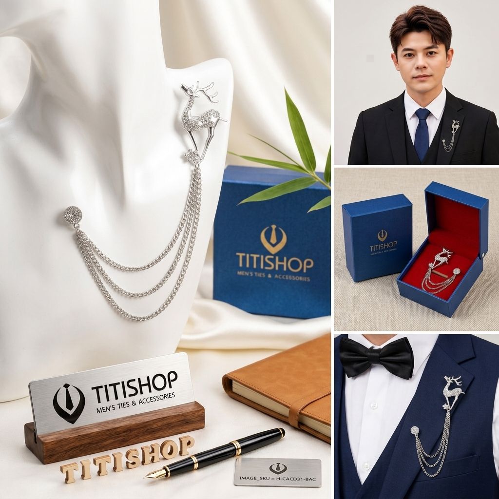 Cài Áo Vest Nam Dây TITISHOP - 048