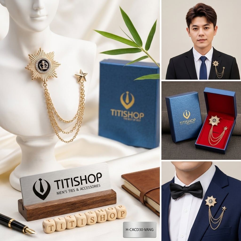 Cài Áo Vest Nam Dây TITISHOP - 049