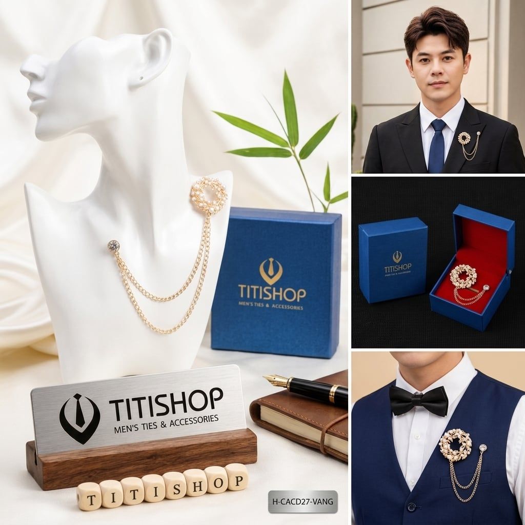 Cài Áo Vest Nam Dây TITISHOP - 054