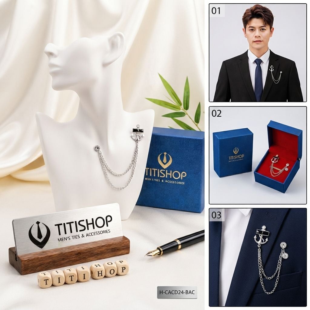 Cài Áo Vest Nam Dây TITISHOP - 064