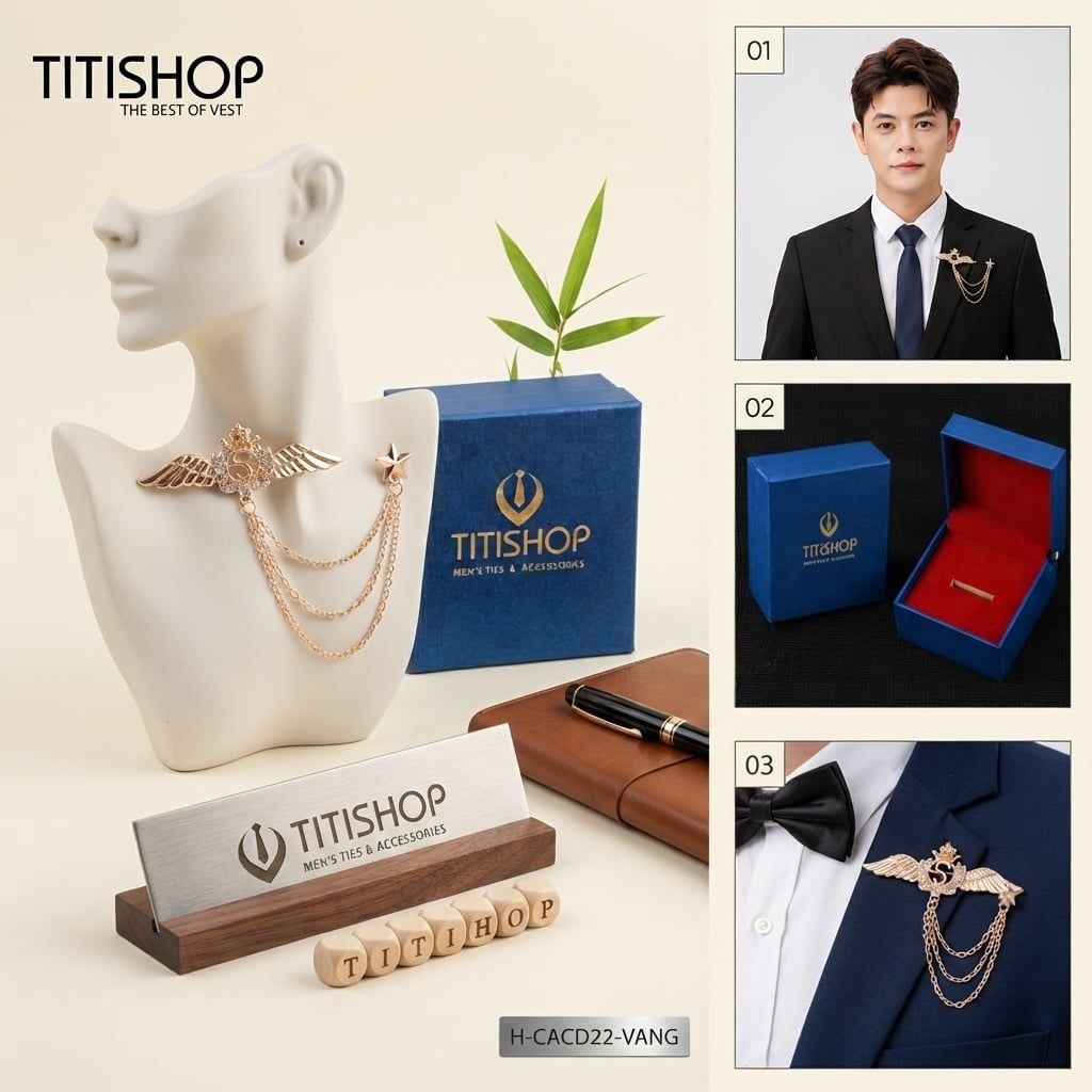 Cài Áo Vest Nam Dây TITISHOP - 065