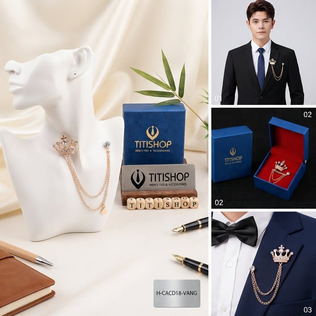 Cài Áo Vest Nam Dây TITISHOP - 073