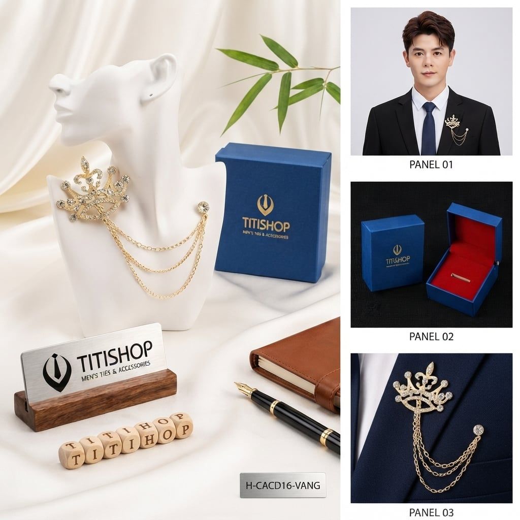 Cài Áo Vest Nam Dây TITISHOP - 078