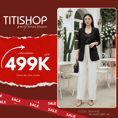 Áo Blazer Nữ Titishop BNN495 Đen
