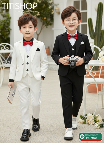 BỘ VEST BÉ TRAI, VEST ANH EM TITISHOP ( KT ) 08-75kg