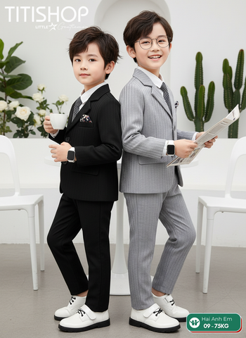 BỘ VEST BÉ TRAI, VEST ANH EM TITISHOP ( KT ) 08-75kg