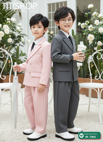 BỘ VEST BÉ TRAI, VEST ANH EM TITISHOP ( KT ) 08-75kg