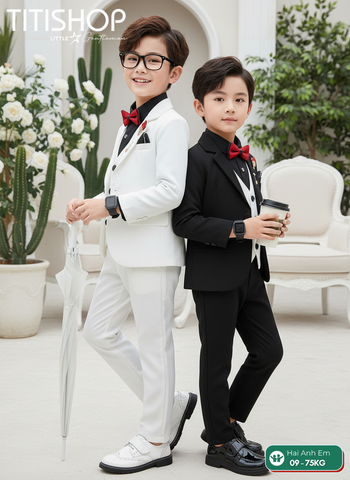 BỘ VEST BÉ TRAI, VEST ANH EM TITISHOP ( KT ) 08-75kg