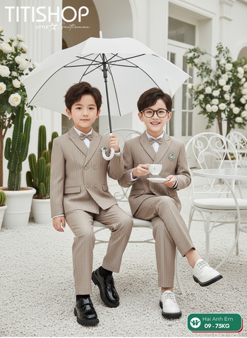 BỘ VEST BÉ TRAI, VEST ANH EM TITISHOP ( KT ) 08-75kg