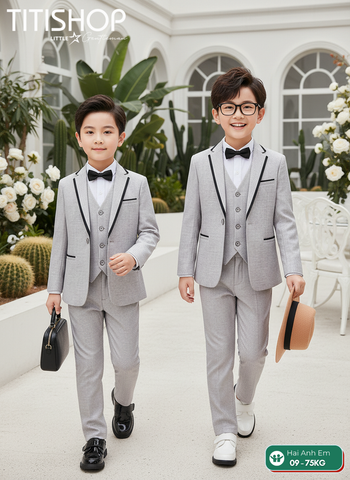 BỘ VEST BÉ TRAI, VEST ANH EM TITISHOP ( KT ) 08-75kg