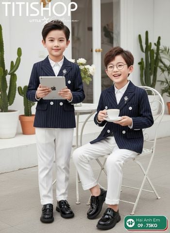 BỘ VEST BÉ TRAI, VEST ANH EM TITISHOP ( KT ) 08-75kg