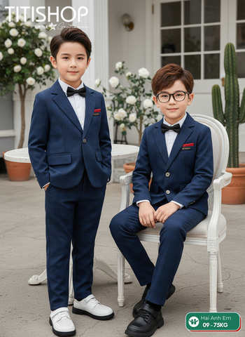 BỘ VEST BÉ TRAI, VEST ANH EM TITISHOP ( KT ) 08-75kg