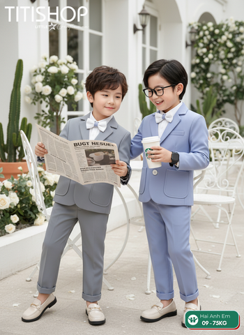 BỘ VEST BÉ TRAI, VEST ANH EM TITISHOP ( KT ) 08-75kg