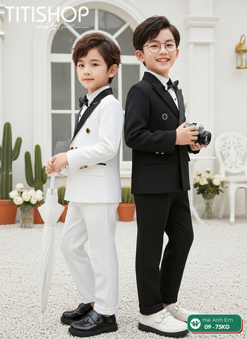 BỘ VEST BÉ TRAI, VEST ANH EM TITISHOP ( KT ) 08-75kg