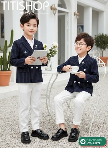 BỘ VEST BÉ TRAI, VEST ANH EM TITISHOP ( KT ) 08-75kg