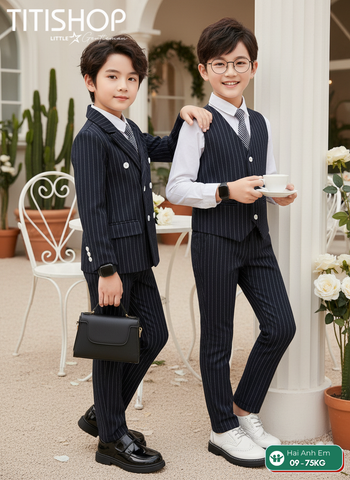 BỘ VEST BÉ TRAI, VEST ANH EM TITISHOP ( KT ) 08-75kg