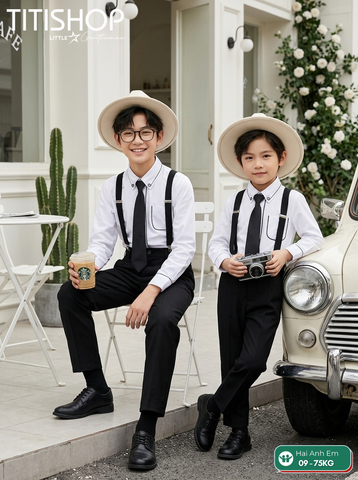BỘ SƠMI BÉ TRAI, SƠMI ANH EM TITISHOP ( KT ) 08-75kg