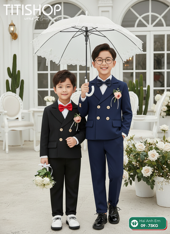 BỘ VEST BÉ TRAI, VEST ANH EM TITISHOP ( KT ) 08-75kg