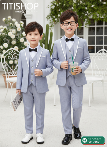 BỘ VEST BÉ TRAI, VEST ANH EM TITISHOP ( KT ) 08-75kg