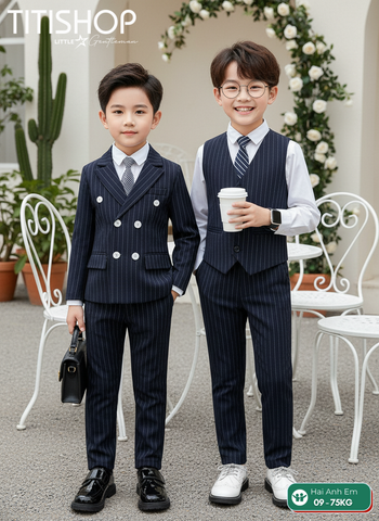 BỘ VEST BÉ TRAI, VEST ANH EM TITISHOP ( KT ) 08-75kg