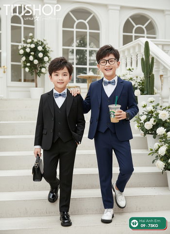 BỘ VEST BÉ TRAI, VEST ANH EM TITISHOP ( KT ) 08-75kg