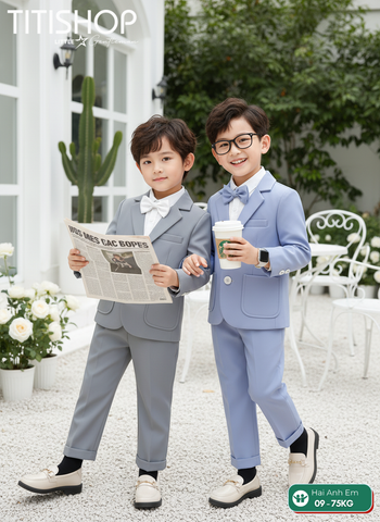 BỘ VEST BÉ TRAI, VEST ANH EM TITISHOP ( KT ) 08-75kg