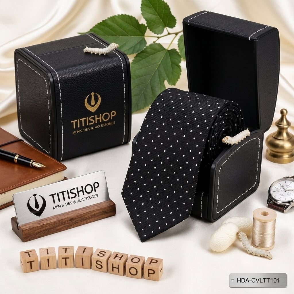 Caravat LỤA TƠ TẰM Premium TITISHOP - 016
