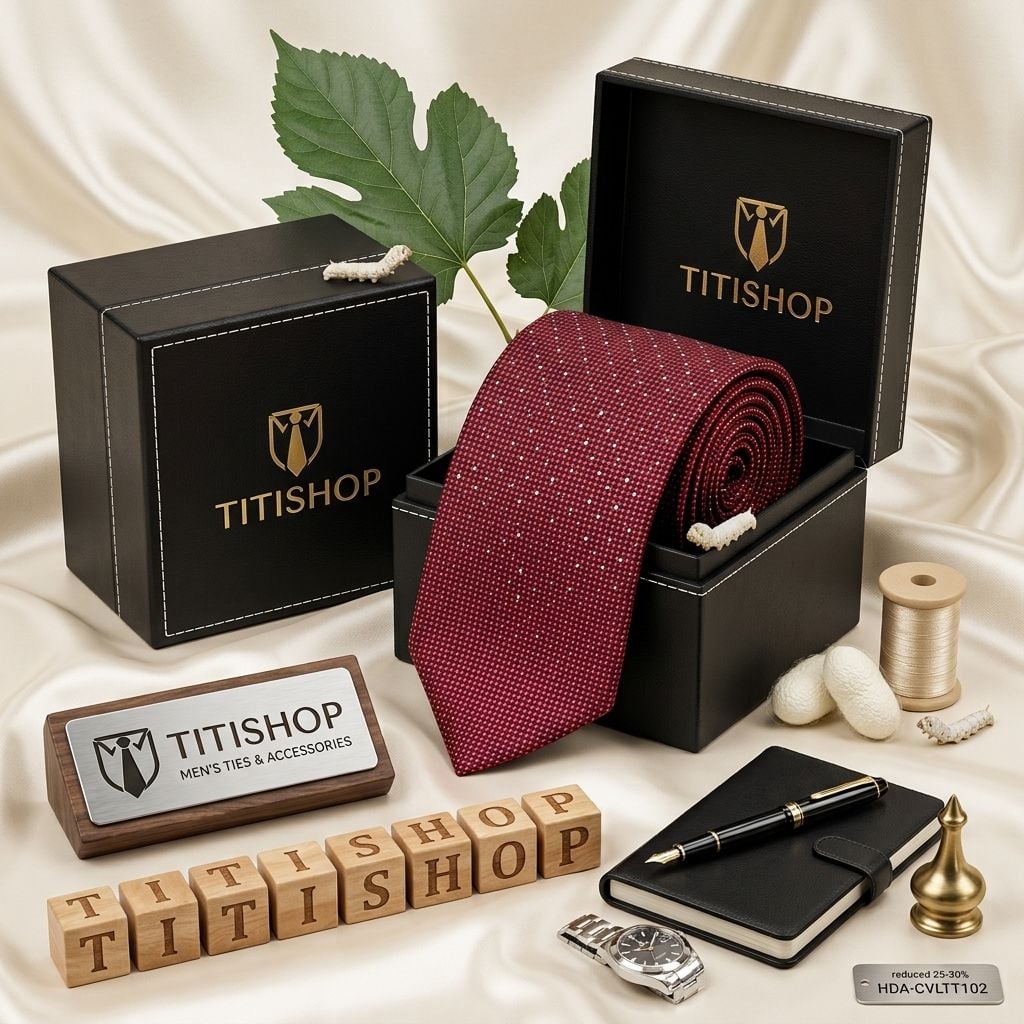 Caravat LỤA TƠ TẰM Premium TITISHOP - 014