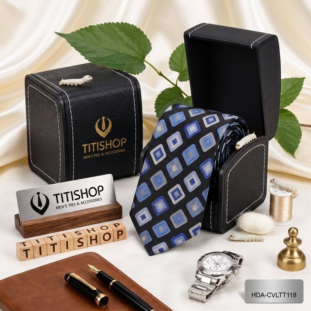 Caravat LỤA TƠ TẰM Premium TITISHOP - 019