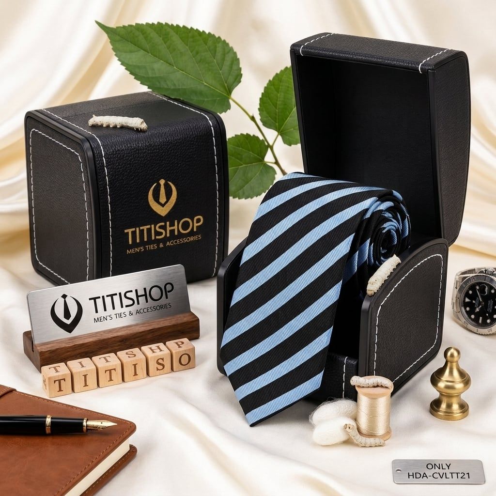 Caravat LỤA TƠ TẰM Premium TITISHOP - 028