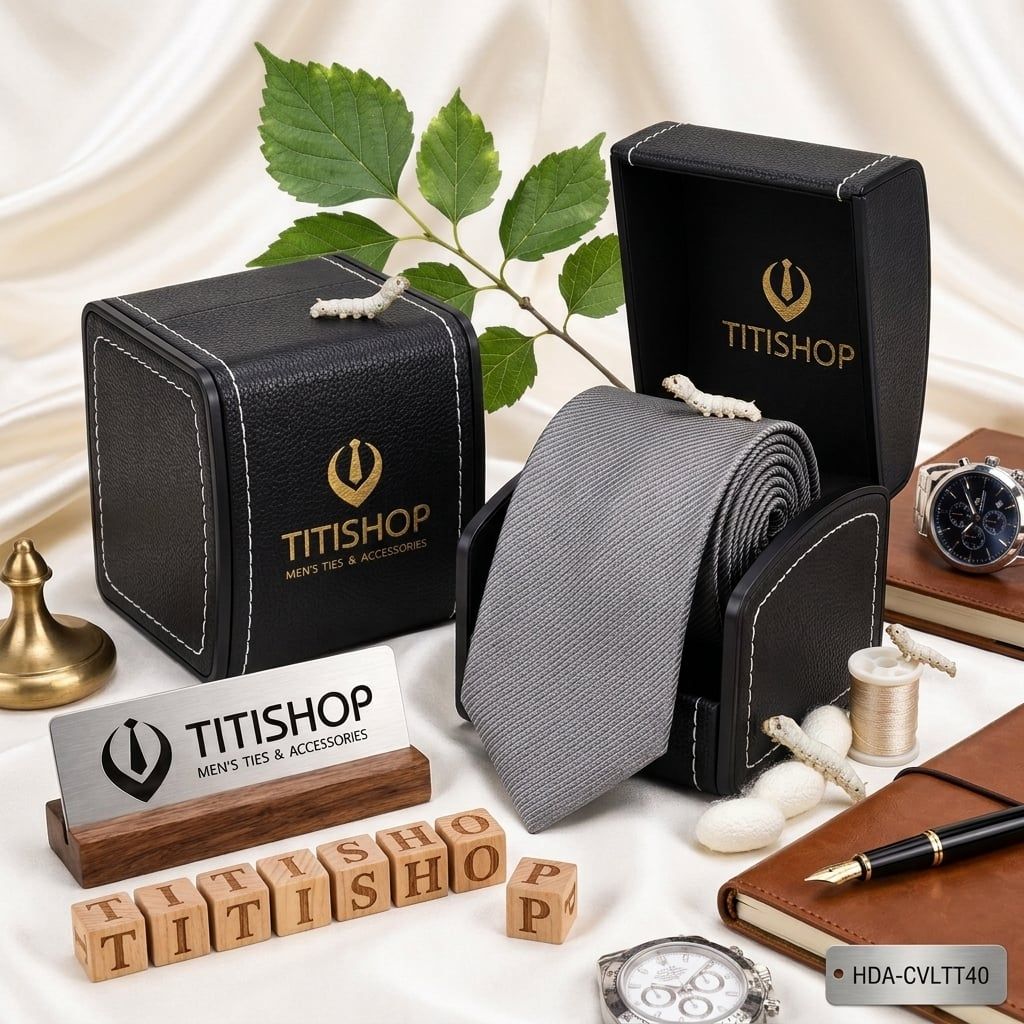 Caravat LỤA TƠ TẰM Premium TITISHOP - 033