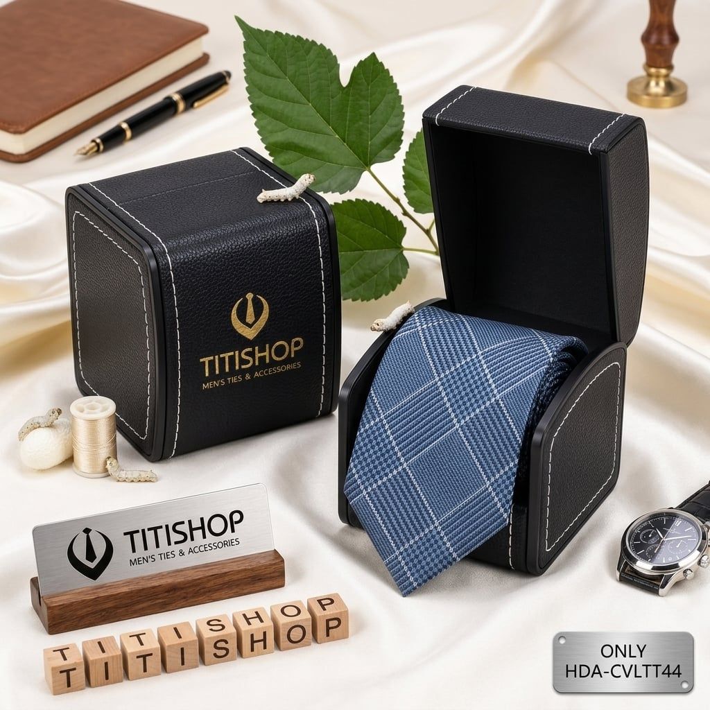 Caravat LỤA TƠ TẰM Premium TITISHOP - 036